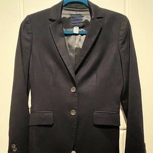 J. Crew Women's Blazer Navy Blue Two-button Blazer Size 0